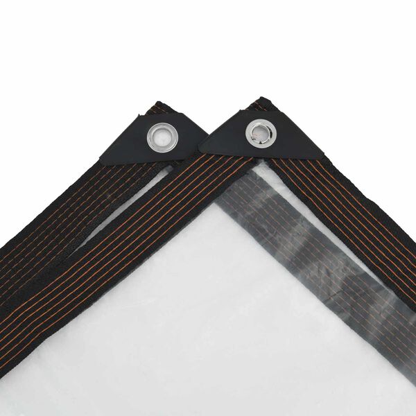 vidaXL Lona com Olhais Transparente 6 x 8 m Polietileno