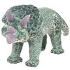 vidaXL Brinquedo de montar dinossauro triceratops peluche verde XXL