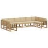 vidaXL Conjunto de Sof&aacute;s para Exterior 10 unid. Branco e Bege