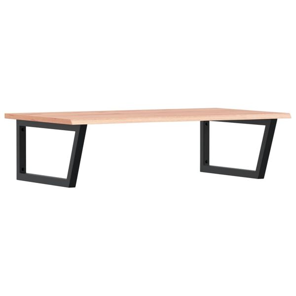 vidaXL Prateleira de parede p/ lavat&oacute;rio a&ccedil;o/madeira carvalho maci&ccedil;a