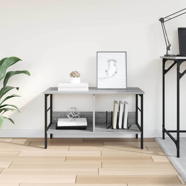 vidaXL Estante Cinza Sonoma 82 x 32 x 47 cm Madeira processada