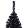 vidaXL Meia &aacute;rvore de Natal artificial com suporte 120 cm PVC preto