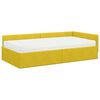 vidaXL Estrutura de Cama de Canto com Colch&atilde;o 2 pcs Amarelo Veludo