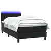 vidaXL Cama box spring c/ colch&atilde;o e LED 100x210 cm veludo Preto