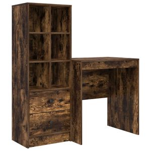 vidaXL Mesa Carvalho Defumado 115,5 x 50 x 127 cm 2 unid.
