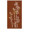 vidaXL Decora&ccedil;&atilde;o p/ muro de jardim 105x55 cm a&ccedil;o corten design bambu