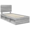 vidaXL Estrutura da Cama com cabeceira Cinza Sonoma 75 x 190 cm