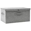 vidaXL Caixa de arruma&ccedil;&atilde;o 50x30x25 cm tecido cinzento