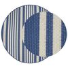 vidaXL Tapete para interior e exterior OLITE Natural e azul-marinho