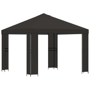 vidaXL Gazebo 3 x 3 m Antracite Poli&eacute;ster e A&ccedil;o 190 gsm