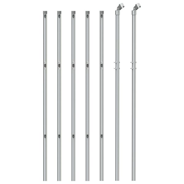 vidaXL Cerca de arame 1x10 m prateado