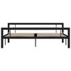 vidaXL Estrutura de cama 180x200 cm metal preto e branco