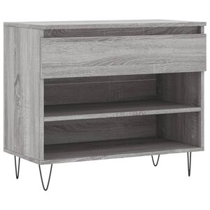 vidaXL Sapateira 70x36x60 cm derivados de madeira cinzento sonoma
