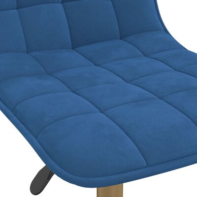 vidaXL Cadeiras de jantar giratórias 2 pcs veludo azul