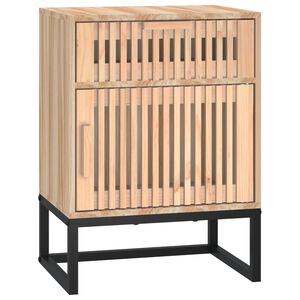 vidaXL Mesa de cabeceira 40x30x55,5 cm derivados de madeira e ferro