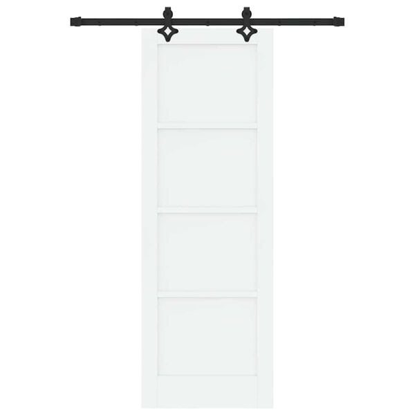 vidaXL Conjunto de Porta Deslizante Outros ORKDAL Branco e preto