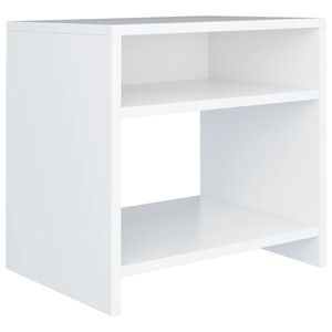 vidaXL Mesa de cabeceira 40x30x40 cm derivados de madeira branco
