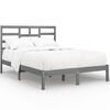 vidaXL Estrutura cama pequena casal 120x190 cm pinho maci&ccedil;o cinza