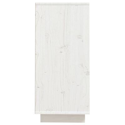 vidaXL Aparador 60x34x75 cm madeira de pinho maciça branco