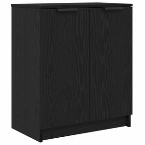 vidaXL Arm&aacute;rio de Sapatos com porta Carvalho Preto 59 x 35 x 70 cm