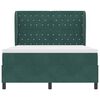 vidaXL Cama Box com colch&atilde;o Verde Escuro 190 x 140 cm Poli&eacute;ster