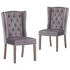 vidaXL Cadeiras de jantar 2 pcs veludo cinzento