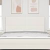 vidaXL Cabeceira com cabeceira Creme 180 cm Couro Sint&eacute;tico