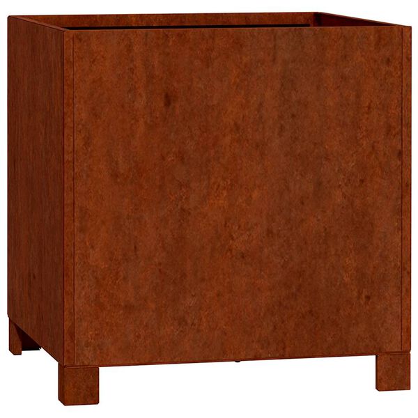 vidaXL Vaso/floreira com pernas 40x40x40 cm a&ccedil;o corten cor enferrujado