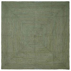 vidaXL Tapete de &Aacute;rea Verde-Azeitona 240 x 240 cm Juta