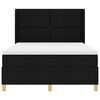 vidaXL Cama Box com colch&atilde;o com cabeceira Preto 140 x 190 cm tecido