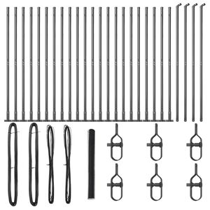 vidaXL Poste de Cerca Cinzento