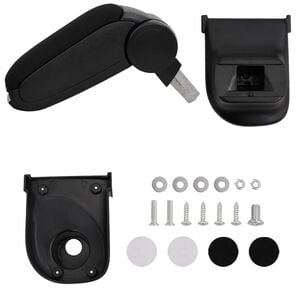 vidaXL Apoio de bra&ccedil;o p/ carro 15x35x(30-47) cm ABS preto
