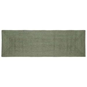vidaXL Tapetes de &aacute;rea Retangular Verde-Azeitona 80 x 250 cm Juta