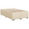 vidaXL Cama com molas/colch&atilde;o 90x190 cm tecido cor creme