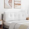 vidaXL Travesseiro para Costas Branco 140 x 24 x 50 cm tecido
