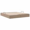 vidaXL Cama com Armazenamento Cappuccino 160 x 200 cm Couro sint&eacute;tico