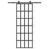 vidaXL Porta deslizante c/ conj. ferragens 76x205cm vidro ESG/alumínio