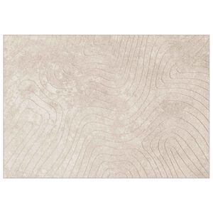 vidaXL Tapetes de &aacute;rea Retangular PALMERAS Bege 120 x 170 cm Poli&eacute;ster