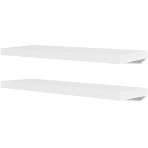 vidaXL Prateleiras de parede para livros/DVD MDF branco