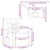 vidaXL Poltrona de massagens reclin. elevatória tecido vermelho tinto