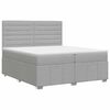 vidaXL Cama box spring com colch&atilde;o Cinzento-claro 140 x 200 cm Tecido
