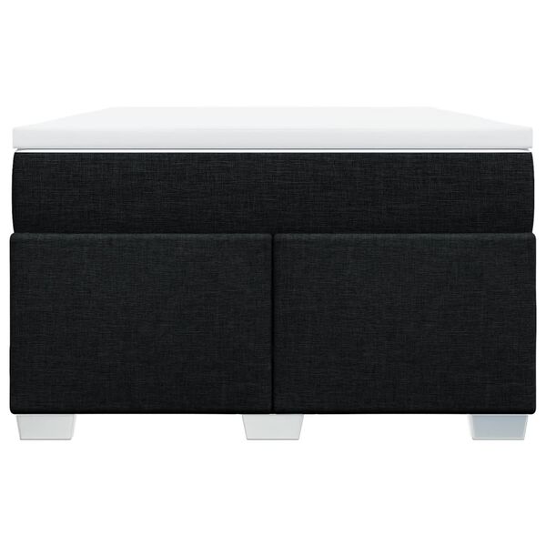 vidaXL Cama boxspring com colch&atilde;o 120x190 cm tecido preto