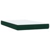 vidaXL Cama com molas/colch&atilde;o 120x220 cm veludo verde-escuro