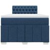 vidaXL Cama boxspring com colch&atilde;o 120x190 cm tecido azul