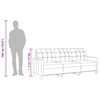 vidaXL Sofá de 3 lugares 180 cm couro artificial preto