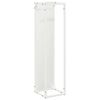 vidaXL Suporte para lenha 25x25x100 cm a&ccedil;o laminado a frio branco