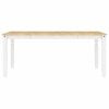 vidaXL Mesa de jantar Corona 180x90x75 cm madeira pinho maci&ccedil;a branco