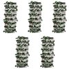 vidaXL Cercas treli&ccedil;a salgueiro c/ folhas artificiais 5 pcs 180x60cm