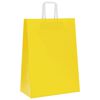 vidaXL Sacos de papel 50 unid com al&ccedil;as amarelo 32x17x44 cm