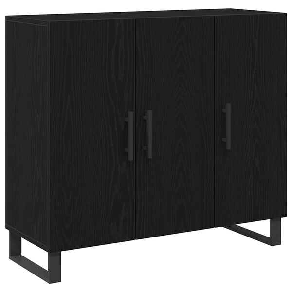 vidaXL Buffet Carvalho Preto 90 x 34 x 80 cm Madeira processada